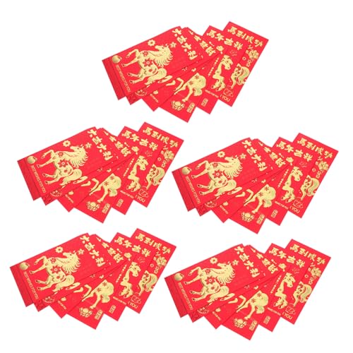 PENIKOKO 30 Stück Jahr des Pferdroten Pakets chinesische geldumschläge chinesisches neujahr hong bao Chinesische Umschläge für Bargeld Papier PENIKOKO 30 Stück Jahr des Pferdroten Pakets chinesische geldumschläge chinesisches neujahr hong bao Chinesische Umschläge für Bargeld Papier von PENIKOKO