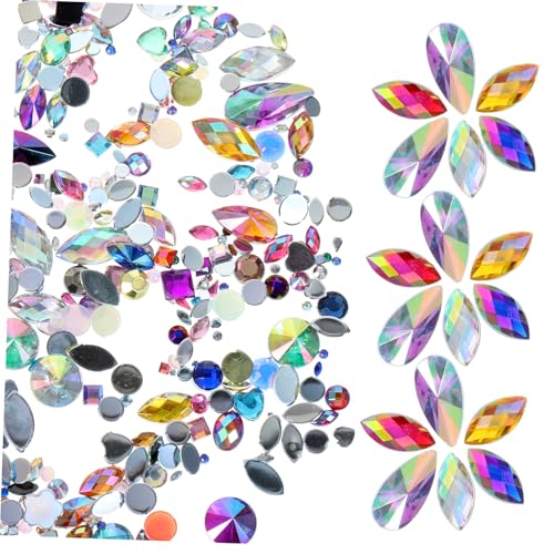 PENIKOKO 300 Stück Bunte Flache Strasssteine für Nagelkunst DIY Supplies Verschiedene Formen nicht Selbstklebend für Maniküre Nailart Bastelverzierung und Schmuckgestaltung von PENIKOKO