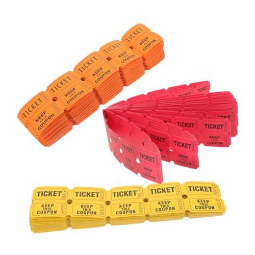 PENIKOKO 300 Stück Tombola Lose Event Zubehör Tickets Für Tombolas Event Tickets Karnevals Tickets Ziehungs Tickets Für Tombola Tickets Für Events Karnevals Party Dekorationen von PENIKOKO