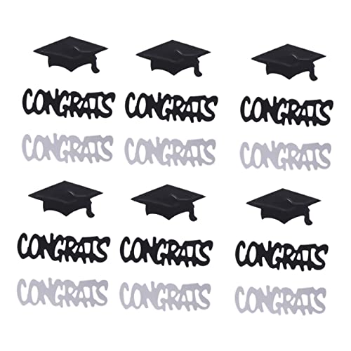 PENIKOKO 3Er-Packungen Pack Tischkonfetti zur Graduationsfeier Dekorationen mit Doktorhut und Glückwunsch Design Silber Insgesamt für Partybedarf und Feiern PENIKOKO 3Er-Packungen Pack Tischkonfetti zur Graduationsfeier Dekorationen mit Doktorhut und Glückwunsch Design Silber Insgesamt für Partybedarf und Feiern von PENIKOKO