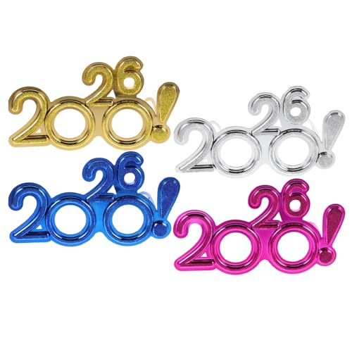 PENIKOKO 4 Silvesterbrillen: Silvesterparty-zubehör 2026 Zahlenbrillen Für Festliche Dekorationen – Brillen-Requisite Für Familienfeiern Und Große Veranstaltungen PENIKOKO 4 Silvesterbrillen: Silvesterparty-zubehör 2026 Zahlenbrillen Für Festliche Dekorationen – Brillen-Requisite Für Familienfeiern Und Große Veranstaltungen von PENIKOKO
