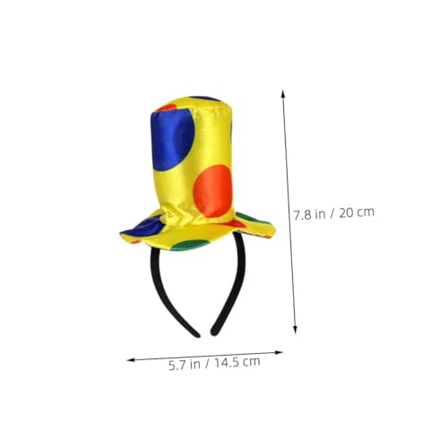 PENIKOKO 4 Stück Clown Hüte Stirnband für Erwachsene Leichtes Zirkus Kostüm Zubehör Buntes Party Haarband für Halloween Karneval Cosplay und Faschingsfeiern PENIKOKO 4 Stück Clown Hüte Stirnband für Erwachsene Leichtes Zirkus Kostüm Zubehör Buntes Party Haarband für Halloween Karneval Cosplay und Faschingsfeiern von PENIKOKO