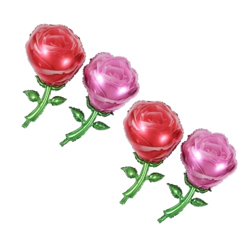PENIKOKO 4 Stück Rosen Form Folienballons Valentinstag Dekoration Party Accessoires für Hochzeiten Geburtstagsfeiern Romantische Anlässe PENIKOKO 4 Stück Rosen Form Folienballons Valentinstag Dekoration Party Accessoires für Hochzeiten Geburtstagsfeiern Romantische Anlässe von PENIKOKO