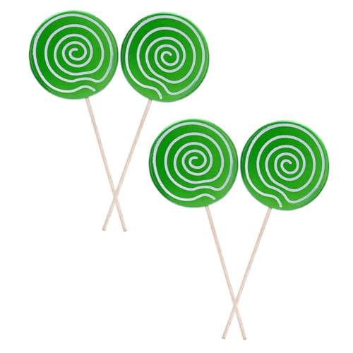 PENIKOKO 4 Stück Teiliges Fake Lollipop Große Süßigkeiten Fotorequisiten für Party Dekoration Zubehör für Fotoshootings und Festliche Anlässe Leuchtende Farben Attraktion für Erwachsene von PENIKOKO