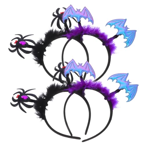 PENIKOKO 4 Stück Teiliges Halloween Haarreif mit Weichen Spinnen und Fledermaus Motiven Flexibler Bequemer Kopfschmuck für Damen und Langlebiges Design für Party und Kostümzubehör PENIKOKO 4 Stück Teiliges Halloween Haarreif mit Weichen Spinnen und Fledermaus Motiven Flexibler Bequemer Kopfschmuck für Damen und Langlebiges Design für Party und Kostümzubehör von PENIKOKO