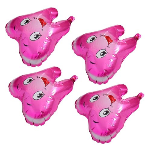 PENIKOKO 4 Stück Zahnförmige Luftballons Babyparty Dekoration Aluminiumfolie Süßes Design für Geburtstagsfeiern und Kinderfeste von PENIKOKO