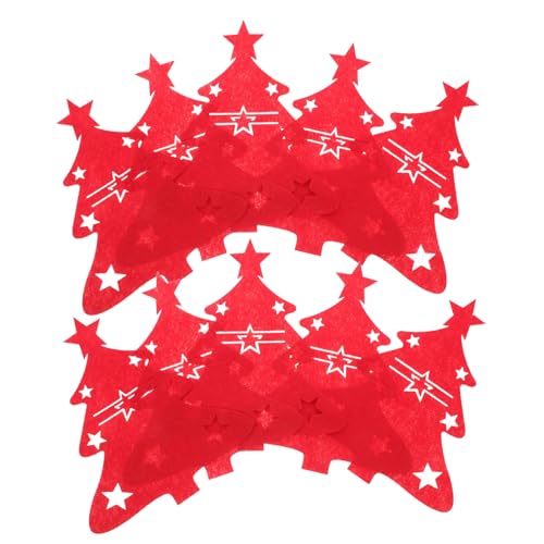 PENIKOKO 48 Stück Teiliges Weihnachtsbesteck Taschen aus Stabilem Filz Weihnachtsbaum Design Besteckhalter Rot Niedliche Gabel Löffelbeutel für Festliche Tischdeko und Partygeschirr PENIKOKO 48 Stück Teiliges Weihnachtsbesteck Taschen aus Stabilem Filz Weihnachtsbaum Design Besteckhalter Rot Niedliche Gabel Löffelbeutel für Festliche Tischdeko und Partygeschirr von PENIKOKO