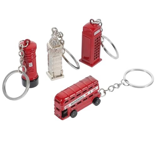 PENIKOKO 4stücke Schlüsselanhänger Mit Britischen Elementen Exquisit Aus Zinklegierung Vintage-stil Für Handtasche Und Auto Kreatives Zur Dekoration Geschenk PENIKOKO 4stücke Schlüsselanhänger Mit Britischen Elementen Exquisit Aus Zinklegierung Vintage-stil Für Handtasche Und Auto Kreatives Zur Dekoration Geschenk von PENIKOKO