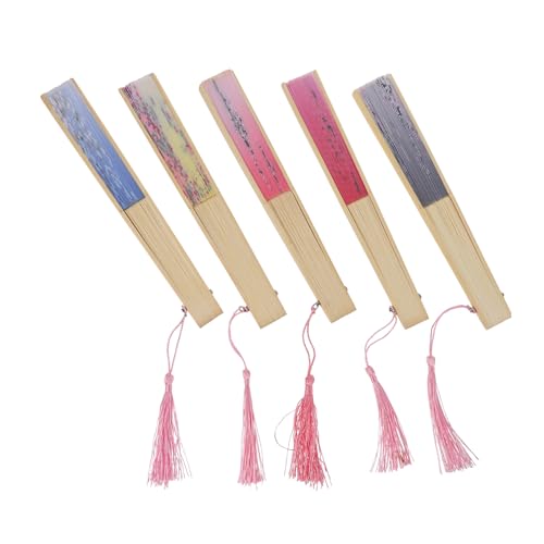 PENIKOKO 5 Stück Faltfächer mit Eleganten Japanischen Designs Tragbare Blumenmuster Fächer für Hochzeitsdekoration Alltag und Besondere Anlässe und Langlebig PENIKOKO 5 Stück Faltfächer mit Eleganten Japanischen Designs Tragbare Blumenmuster Fächer für Hochzeitsdekoration Alltag und Besondere Anlässe und Langlebig von PENIKOKO