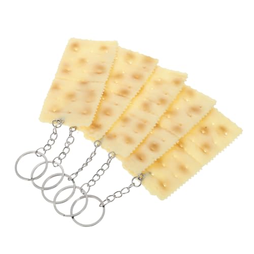 PENIKOKO 5 Stück Schlüsselanhänger Form von Künstlichen Soda Keksen Realistisches Lebensmittelspielzeug für Handtaschen und Geldbörsen und Lustiges Accessoire PENIKOKO 5 Stück Schlüsselanhänger Form von Künstlichen Soda Keksen Realistisches Lebensmittelspielzeug für Handtaschen und Geldbörsen und Lustiges Accessoire von PENIKOKO