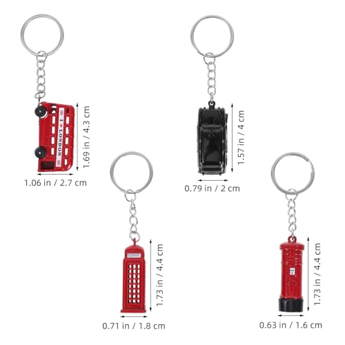 PENIKOKO 5 Stück Teiliges London Souvenir Schlüsselanhänger mit Bus Telefonzelle Briefkasten Uhrturm und Taxi Robuster Metallanhänger Praktisches Kompaktes Design für Schlüssel und Taschen PENIKOKO 5 Stück Teiliges London Souvenir Schlüsselanhänger mit Bus Telefonzelle Briefkasten Uhrturm und Taxi Robuster Metallanhänger Praktisches Kompaktes Design für Schlüssel und Taschen von PENIKOKO