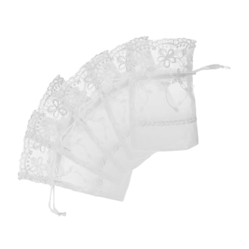PENIKOKO 5 Stück Weiße Organza Schmuckbeutel mit Zugband Kleine Transparente Geschenkbeutel für Ohrringe Ringe Atmungsaktive Aufbewahrungstaschen für Hochzeit Shower Kosmetik PENIKOKO 5 Stück Weiße Organza Schmuckbeutel mit Zugband Kleine Transparente Geschenkbeutel für Ohrringe Ringe Atmungsaktive Aufbewahrungstaschen für Hochzeit Shower Kosmetik von PENIKOKO