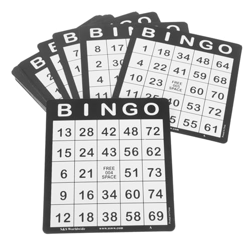PENIKOKO 50 Stück Bingo Spielkarten für Papierkarten Mathematik und Logikfähigkeiten Partybedarf für Familienfeiern Reisen und Feiertagsfeiern von PENIKOKO