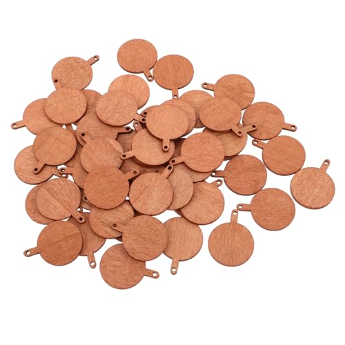 PENIKOKO 50 Stück Mini Holz Schneidebrett Teiliges für Puppenhaus Zubehör Unvollendetes Küchenaccessoire Realistische Holzschnittplatte für Diy Puppenhaus für Kreative Spielsets von PENIKOKO
