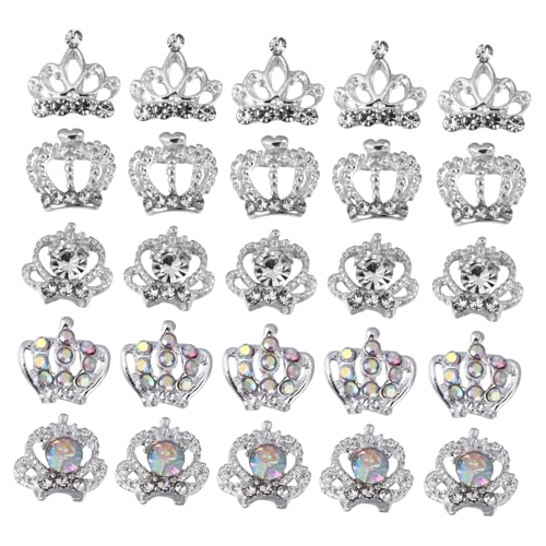 PENIKOKO 50 Stück Teiliges Nail Studs mit Legierungs Emblemen Maniküre Nail Charms für DIY Nageldesign Stilvolle Nagel Schmuck Dekoration für Alltag Reisen und Kreative Art Gestaltung von PENIKOKO