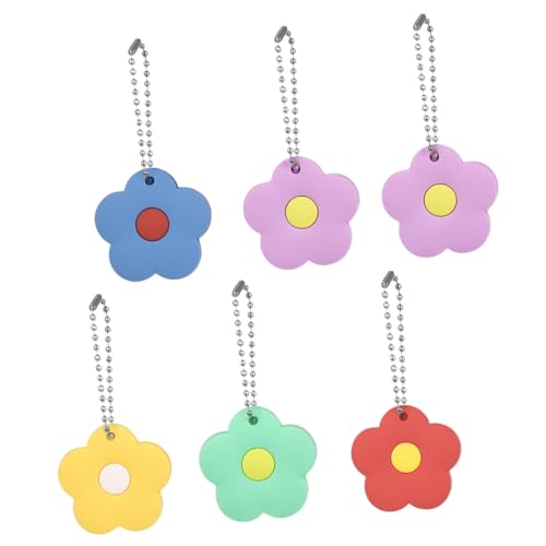 PENIKOKO 6 Stck Teiliges Silikon Schlüsselcover Blumenform Schlüsselhüllen Schutzhüllen für Hausschlüssel Bunte Rutschfeste Key Caps zum Einfachen Identifizieren Wiederverwendbar und von PENIKOKO