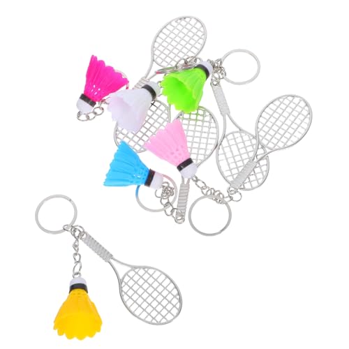 PENIKOKO 6 Stück Badminton Schlüsselanhänger aus Robustem Mini Schläger mit Buntem Federball Anhänger Sportliches Accessoire für Rucksäcke Taschen und Schlüsselbund Langlebig und Praktisch PENIKOKO 6 Stück Badminton Schlüsselanhänger aus Robustem Mini Schläger mit Buntem Federball Anhänger Sportliches Accessoire für Rucksäcke Taschen und Schlüsselbund Langlebig und Praktisch von PENIKOKO