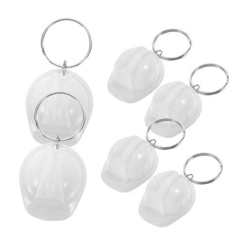 PENIKOKO 6 Stück Bauhelm Schlüsselanhänger aus Kunststoff und Zinklegierung Süßer Helm Taschen und Rucksackanhänger Multifunktionaler Helm Charm für Partygeschenke und DIY Dekoration von PENIKOKO
