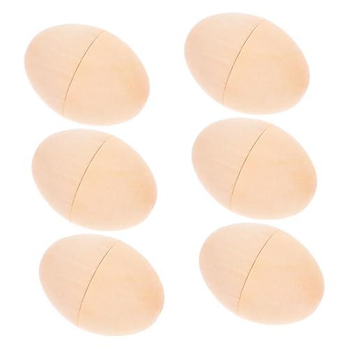 PENIKOKO 6 Stück Diy Holz Eier Unbemalte Ostereier für Kreative Bastelprojekte und Dekoration für Handmalerei und Kunstwerke Ostern und Kreative Aktivitäten PENIKOKO 6 Stück Diy Holz Eier Unbemalte Ostereier für Kreative Bastelprojekte und Dekoration für Handmalerei und Kunstwerke Ostern und Kreative Aktivitäten von PENIKOKO