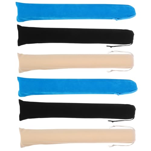 PENIKOKO 6 Stück Große Fächer Tasche Samt Organizer mit Kordelzug Faltbare Fan Hülle Leicht und Kratzfest Vielseitig für Line Dance Festival Hochzeit in Schwarz Beige und Blau PENIKOKO 6 Stück Große Fächer Tasche Samt Organizer mit Kordelzug Faltbare Fan Hülle Leicht und Kratzfest Vielseitig für Line Dance Festival Hochzeit in Schwarz Beige und Blau von PENIKOKO