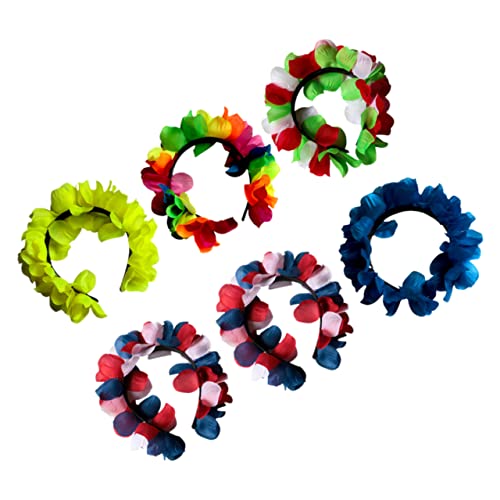 PENIKOKO 6 Stück Hawaii Party Stirnbänder Farbenfrohe Blumen Headbands für Haaraccessoire für Strandpartys Geburtstagsfeiern und Festliche Anlässe Bequem und Langlebig von PENIKOKO