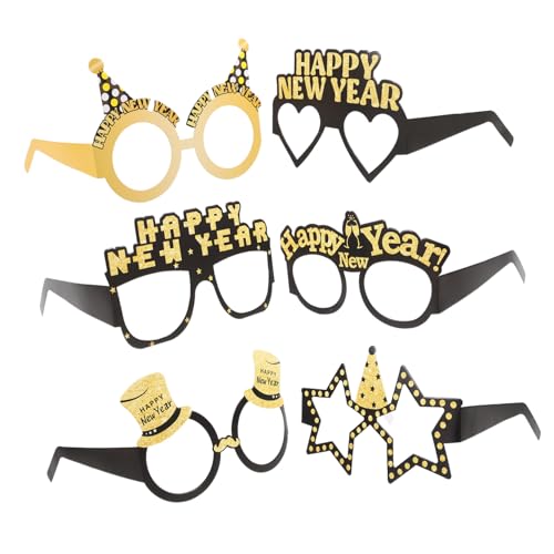 PENIKOKO 6 Stück Lustige Brillen Accessoires Neujahrsbrillen Glitzernde Neujahrsbrillen Silvesterparty Frohes Neues Jahr Partybrillen Silvesterbrillen Brillen Neuheit PENIKOKO 6 Stück Lustige Brillen Accessoires Neujahrsbrillen Glitzernde Neujahrsbrillen Silvesterparty Frohes Neues Jahr Partybrillen Silvesterbrillen Brillen Neuheit von PENIKOKO