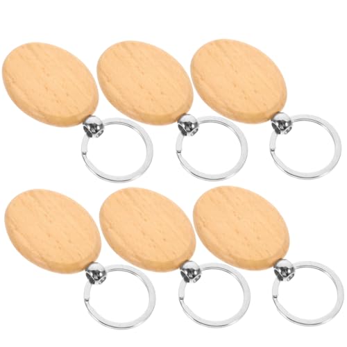 PENIKOKO 6 Stück Teiliges Blanko Schlüsselanhänger aus Buchenholz DIY Holz Schlüsselring Anhänger zum Bemalen und Gravieren Personalisierbare Holz Anhänger für Bastelprojekte und PENIKOKO 6 Stück Teiliges Blanko Schlüsselanhänger aus Buchenholz DIY Holz Schlüsselring Anhänger zum Bemalen und Gravieren Personalisierbare Holz Anhänger für Bastelprojekte und von PENIKOKO