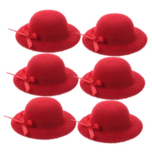 PENIKOKO 6 Stück Teiliges Mini Schleifen Hut Dekorative Miniatur Hüte für Diy Basteln Puppenzubehör Flaschen und Haar Accessoires Rot Vielseitig für Party und Geschenkgestaltung PENIKOKO 6 Stück Teiliges Mini Schleifen Hut Dekorative Miniatur Hüte für Diy Basteln Puppenzubehör Flaschen und Haar Accessoires Rot Vielseitig für Party und Geschenkgestaltung von PENIKOKO
