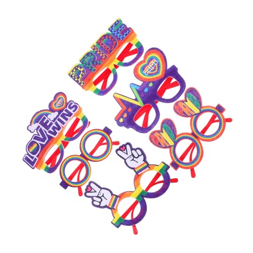PENIKOKO 6 Stück Teiliges Sonnenbrille für Pride Feierlichkeiten Partybrille und Kostümzubehör für Lgbt Auffällige Foto Requisiten und Festliche Anlässe PENIKOKO 6 Stück Teiliges Sonnenbrille für Pride Feierlichkeiten Partybrille und Kostümzubehör für Lgbt Auffällige Foto Requisiten und Festliche Anlässe von PENIKOKO