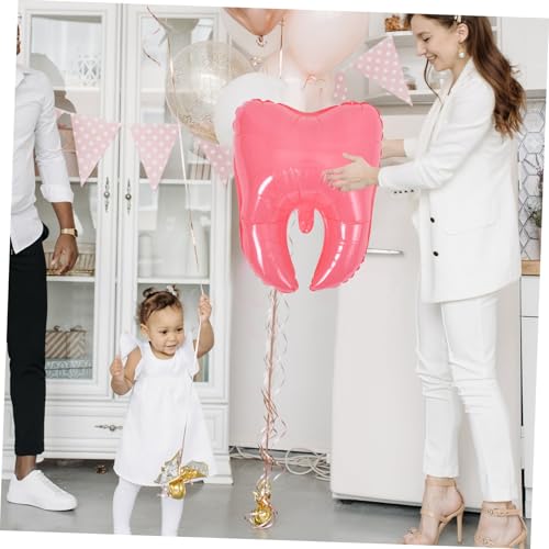 PENIKOKO 6 Stück Teiliges Zahnform Luftballon für Partydekoration Kindergeburtstag Kinderparty mit Langlebigem Material und Einzigartigem Design für Vielseitige Feierlichkeiten von PENIKOKO