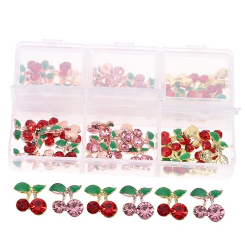 PENIKOKO 60 Stück Teiliges Cherry Nail Art Strasssteine Charms für DIY Nageldesign Leichte Nageldekoration für Alltag Party und Besondere Anlässe PENIKOKO 60 Stück Teiliges Cherry Nail Art Strasssteine Charms für DIY Nageldesign Leichte Nageldekoration für Alltag Party und Besondere Anlässe von PENIKOKO