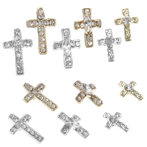 PENIKOKO 60 Stück Teiliges Kreuz Nagel Charms Nageldekorationen für Acrylnägel Langlebig Kompakt Vielseitig für Party Hochzeit Alltag Nail Art Zubehör PENIKOKO 60 Stück Teiliges Kreuz Nagel Charms Nageldekorationen für Acrylnägel Langlebig Kompakt Vielseitig für Party Hochzeit Alltag Nail Art Zubehör von PENIKOKO