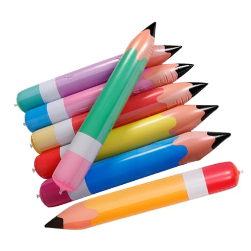 PENIKOKO 7 Stück aufblasbarer Bleistift Aufblasbare Dekorationen aus Buntstift Aufblasbare Geburtstagsstifte Ballonstift große Bleistifte zurück zu schulballons Riesenstifte PVC PENIKOKO 7 Stück aufblasbarer Bleistift Aufblasbare Dekorationen aus Buntstift Aufblasbare Geburtstagsstifte Ballonstift große Bleistifte zurück zu schulballons Riesenstifte PVC von PENIKOKO