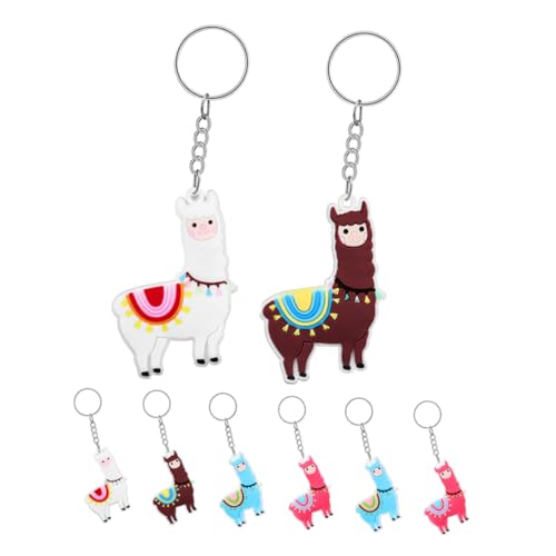 PENIKOKO 8 Stück Teiliges Alpaka Schlüsselanhänger aus PVC in Blau Weiß und Braun Cartoon Rucksack Anhänger als Party Mitgebsel Niedliche Tier Schlüsselketten für Geschenke und Dekoration PENIKOKO 8 Stück Teiliges Alpaka Schlüsselanhänger aus PVC in Blau Weiß und Braun Cartoon Rucksack Anhänger als Party Mitgebsel Niedliche Tier Schlüsselketten für Geschenke und Dekoration von PENIKOKO