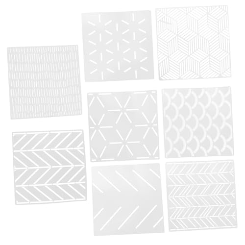 PENIKOKO 8 Stück Teiliges Geometrisches Wand schablonen Wiederverwendbare Malvorlagen für DIY Wanddekoration Präzise Zeichenschablonen für Holz Möbel Fenster und Wände für Kreative von PENIKOKO