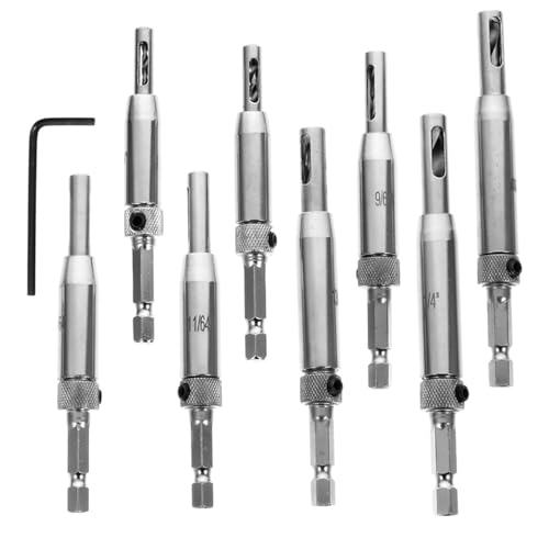 PENIKOKO 8 Stück Teiliges Scharnierbohrer mit Schraubenschlüssel Präziser Holzbohrer für Tür und Fensterbeschläge Vielseitiger Lochschneider für DIY und Professionelle Holzbearbeitung PENIKOKO 8 Stück Teiliges Scharnierbohrer mit Schraubenschlüssel Präziser Holzbohrer für Tür und Fensterbeschläge Vielseitiger Lochschneider für DIY und Professionelle Holzbearbeitung von PENIKOKO