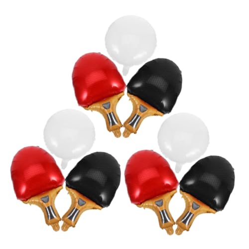 PENIKOKO 9 Stück Teiliges Tischtennis Partyballon Langlebige Folienballons in Schläger und Ballform Wiederverwendbar Sportliches Design für Tennis Motto Partys und Interaktive von PENIKOKO