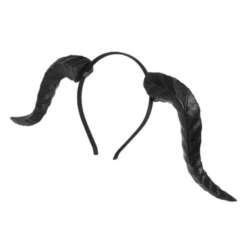 PENIKOKO Abnehmbares Horn Stirnband Dekoration Cosplay Foto Requisiten Stierhörner Stirnband Hörner Halloween Ausgefallene Ochsen Kopfbedeckung Maskerade von PENIKOKO