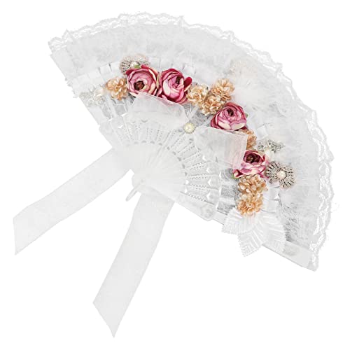 PENIKOKO Braut Faltfächer aus Spitze mit Perlenverzierung Eleganter Handfächer für Hochzeiten Bachelorette Partys und Fotoshootings für Braut und Brautjungfer PENIKOKO Braut Faltfächer aus Spitze mit Perlenverzierung Eleganter Handfächer für Hochzeiten Bachelorette Partys und Fotoshootings für Braut und Brautjungfer von PENIKOKO