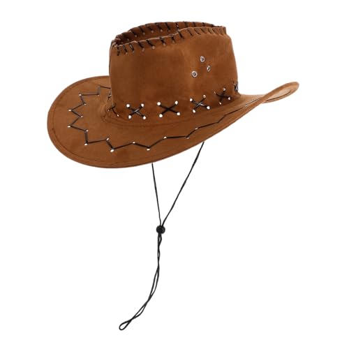 PENIKOKO Cowboyhut Western Stil Verstellbar Strapazierfähig Westernkostüm Mütze für Mädchen Jungen Faschingsparty von PENIKOKO