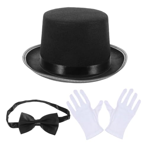 PENIKOKO Eleganter Detektiv Kostümset mit Filzhut Schleife und Handschuhen Atmungsaktives Material Vielseitiges Herren accessoire für Cosplay Mottoparty und Halloween events von PENIKOKO