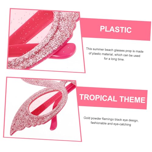 PENIKOKO Flamingo Sonnenbrille Partybrille Leicht Hawaii Sommer Mottoparty Karneval Fasching Lustig Auffällig für Geburtstag Sommerfest von PENIKOKO