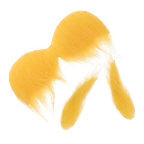 PENIKOKO Gelbes Fake Beard mit Selbstklebenden Augenbrauen für Halloween und Cosplay Kostüme Lustige Kostümaccessoires für Partys Langlebig und Komfortabel Vielseitig Einsetzbar von PENIKOKO
