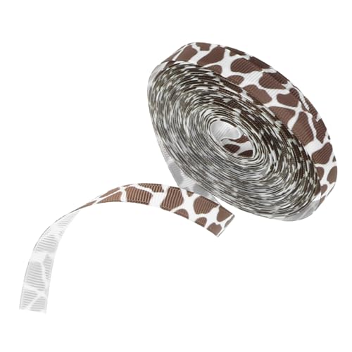 PENIKOKO Giraffenmuster Ripsband aus Polyester Breit Langlebiges Farbechtes Bastelband für DIY Schleifen Geschenkverpackung Haaraccessoires Vielseitig Einsetzbar PENIKOKO Giraffenmuster Ripsband aus Polyester Breit Langlebiges Farbechtes Bastelband für DIY Schleifen Geschenkverpackung Haaraccessoires Vielseitig Einsetzbar von PENIKOKO