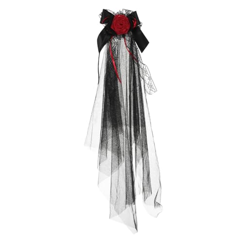 PENIKOKO Gothic Schleier Haarreif mit Schwarzem Netzstoff und Rosenblüte Leichter Bequemer Kopfschmuck für Halloween Cosplay Gothic Braut Kostüm und Day Of The Dead Feier PENIKOKO Gothic Schleier Haarreif mit Schwarzem Netzstoff und Rosenblüte Leichter Bequemer Kopfschmuck für Halloween Cosplay Gothic Braut Kostüm und Day Of The Dead Feier von PENIKOKO