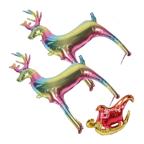 PENIKOKO Großes Aufblasbares Rentier Schlitten Ballon mit Integrierter Standbasis Farbverlaufener Weihnachtsdeko für Partyfotos Lebensecht und Robust Perfektes Festliches Elch Party PENIKOKO Großes Aufblasbares Rentier Schlitten Ballon mit Integrierter Standbasis Farbverlaufener Weihnachtsdeko für Partyfotos Lebensecht und Robust Perfektes Festliches Elch Party von PENIKOKO