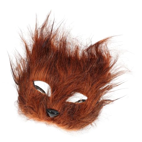 PENIKOKO Halloween Fuchsmaske für Erwachsene Flauschige Halbmaske für Cosplay Maskenball Kunstpelzmaske für Halloween Feiern Verkleidungen Komfortable Tragbarkeit Einzigartiges Design PENIKOKO Halloween Fuchsmaske für Erwachsene Flauschige Halbmaske für Cosplay Maskenball Kunstpelzmaske für Halloween Feiern Verkleidungen Komfortable Tragbarkeit Einzigartiges Design von PENIKOKO
