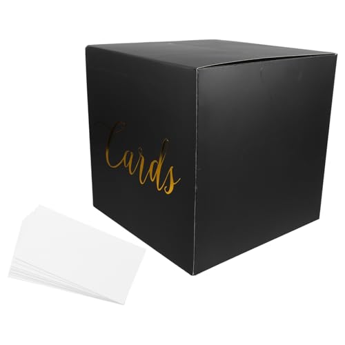 PENIKOKO Hochzeitskartenbox Hochzeit Spardosen Geldhalter für Hochzeitskarten Hochzeitsgeldhalter Papier Schwarz von PENIKOKO