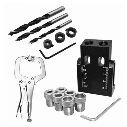 PENIKOKO Holzbohrer Punch Locator Teilig Aluminiumlegierung Winkelbohrschablone Präzise Positionierung Schnelles Bohren Für Holzbearbeitung Schräglochverbindungen PENIKOKO Holzbohrer Punch Locator Teilig Aluminiumlegierung Winkelbohrschablone Präzise Positionierung Schnelles Bohren Für Holzbearbeitung Schräglochverbindungen von PENIKOKO