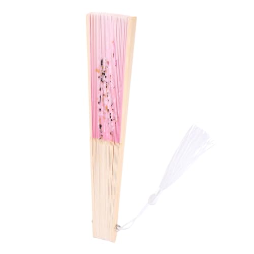 PENIKOKO Japanischer Faltbarer Handfächer Klappventilator mit Pflaumenblüten motiv Handgefertigt Tragbar für Tanz Party Hochzeit und Dekoration Vintage Stil Rosa Hintergrund PENIKOKO Japanischer Faltbarer Handfächer Klappventilator mit Pflaumenblüten motiv Handgefertigt Tragbar für Tanz Party Hochzeit und Dekoration Vintage Stil Rosa Hintergrund von PENIKOKO